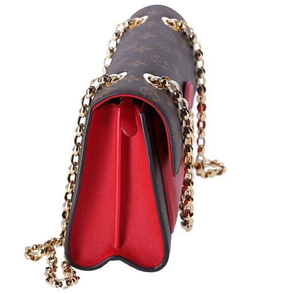 Louis Vuitton Victoire Brown Monogram Shoulder Bag M41731 Cerise Red Canvas - Picture 5 of 8